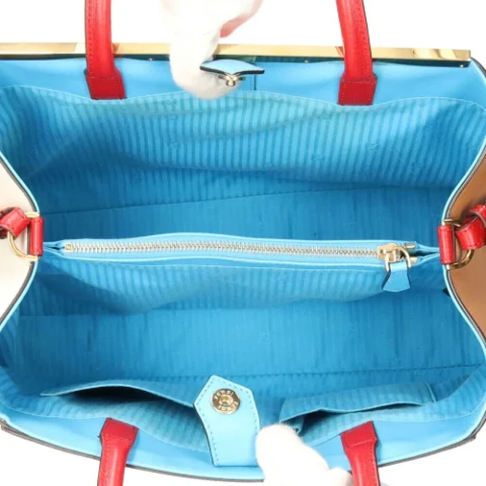 Fendi Vintage Pre-owned Leather shoulder-bags Red Dames