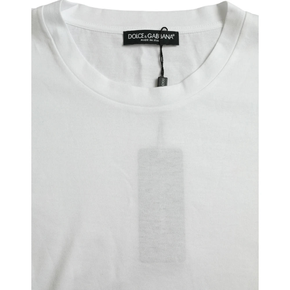 Dolce & Gabbana Wit Luxe T-shirt met Ronde Hals White Heren