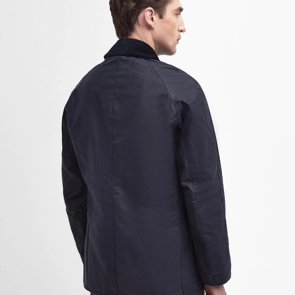 Barbour Waxed Cotton Jacket Blue Heren
