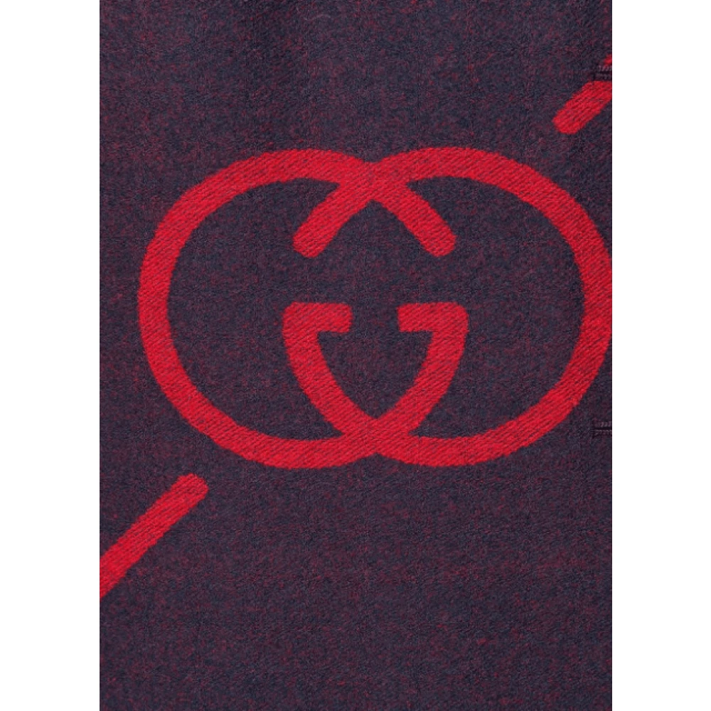 Gucci Interlocking G Reversible Wollen Rok Red Dames