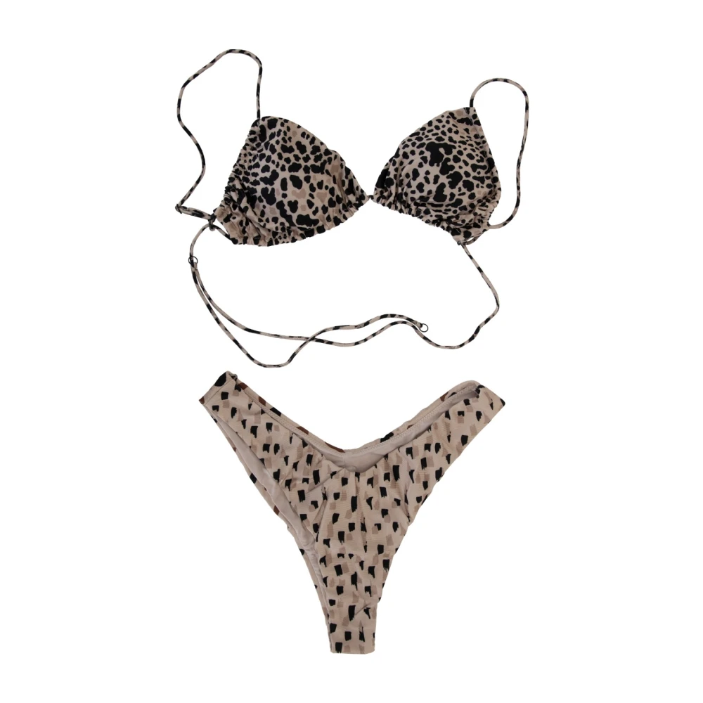 Me-Fui Women's Multicolor Animal Print Bikini Set