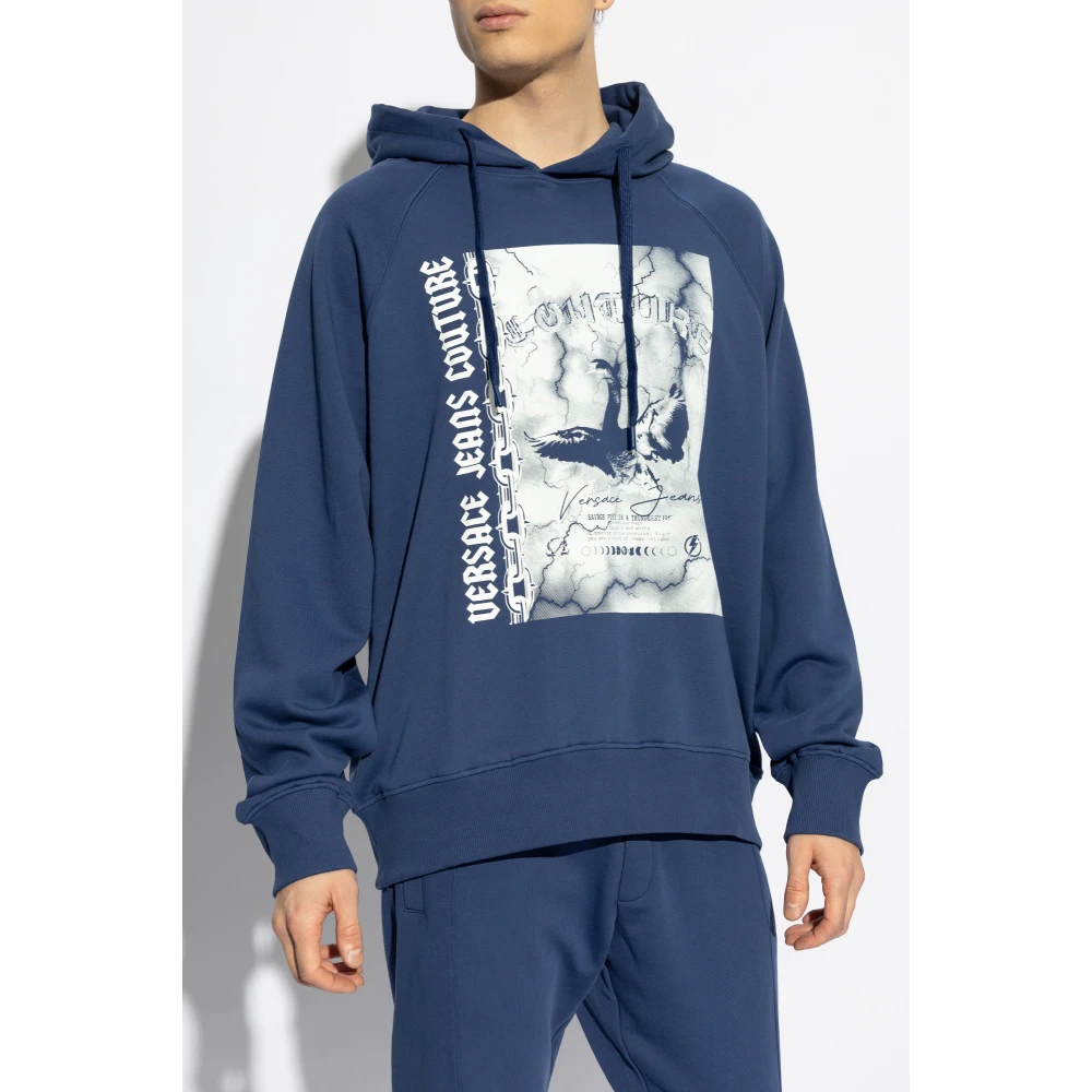 Versace Jeans Couture Gedrukte sweatshirt Blue Heren