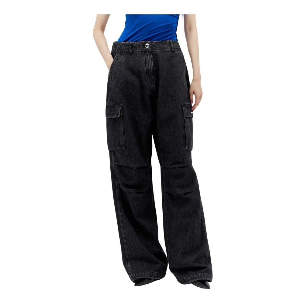 Coperni Denim Cargo Pants Black Dames