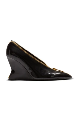 Zip Wedge pumps i lackläder