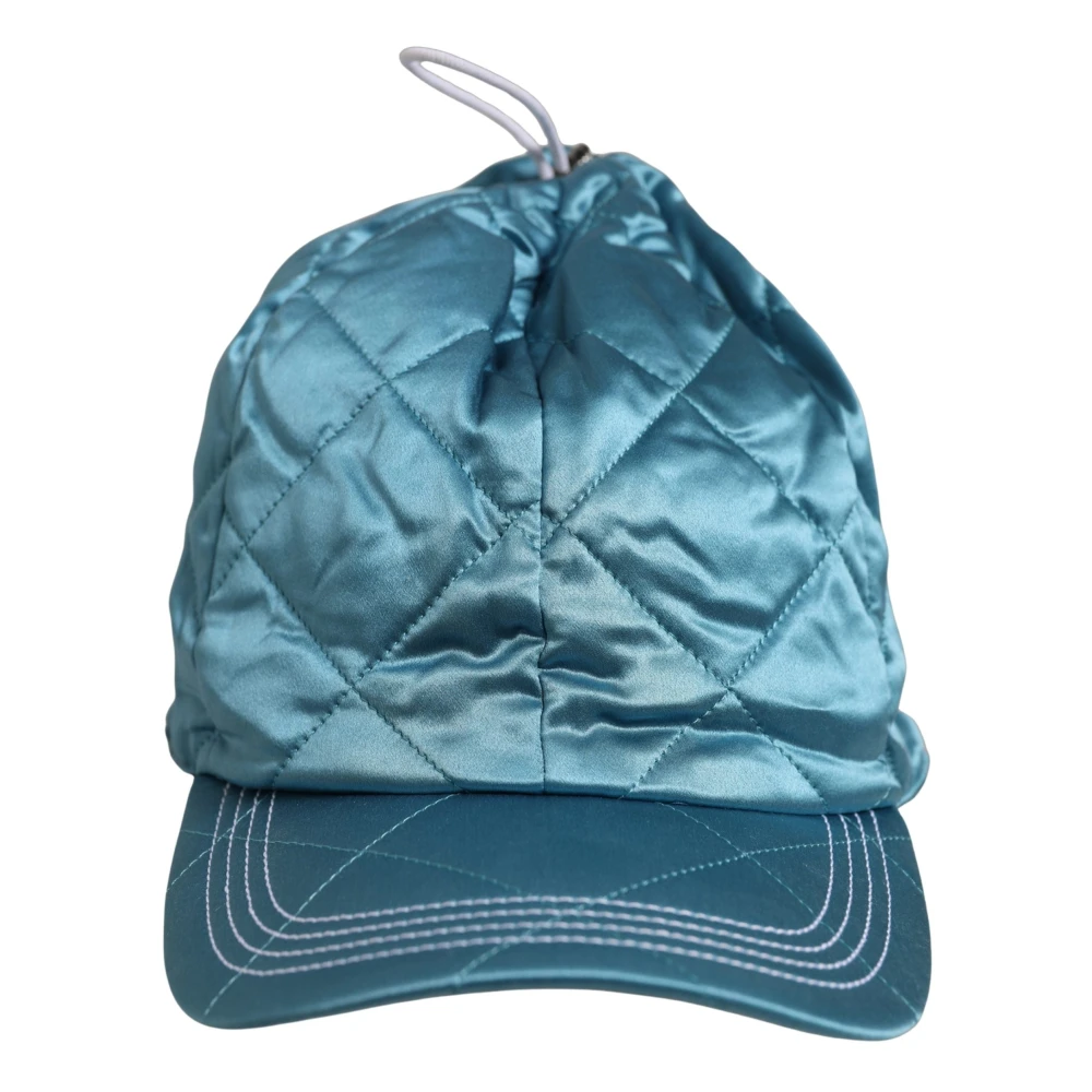 Dolce & Gabbana , Hats & Caps, Female, Blue, One Size, Quilted Baseball Cap