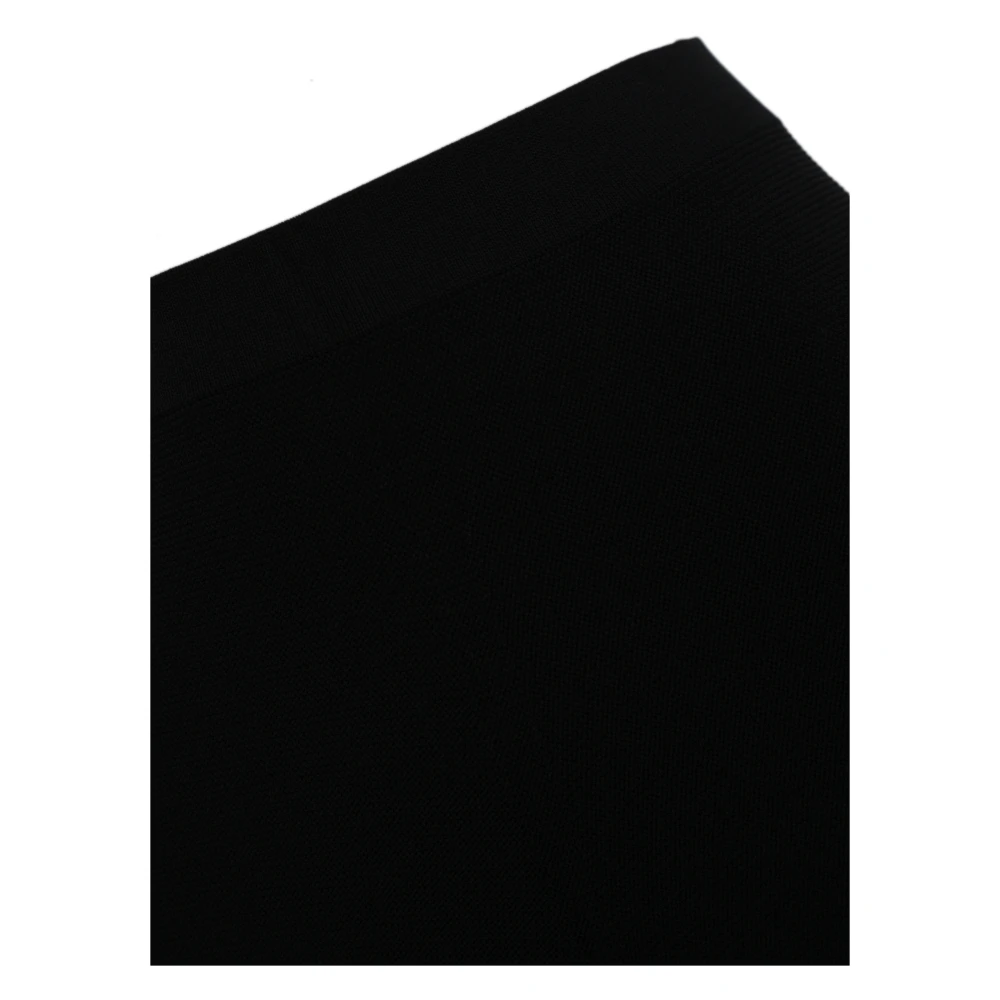 Liviana Conti Zwarte Viscose Wijde Pijp Broek Black Dames