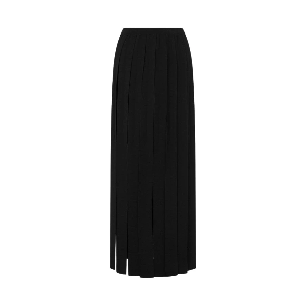 Moschino Women's Black Maxi Skirts, Xs, Merino Wool Skirt