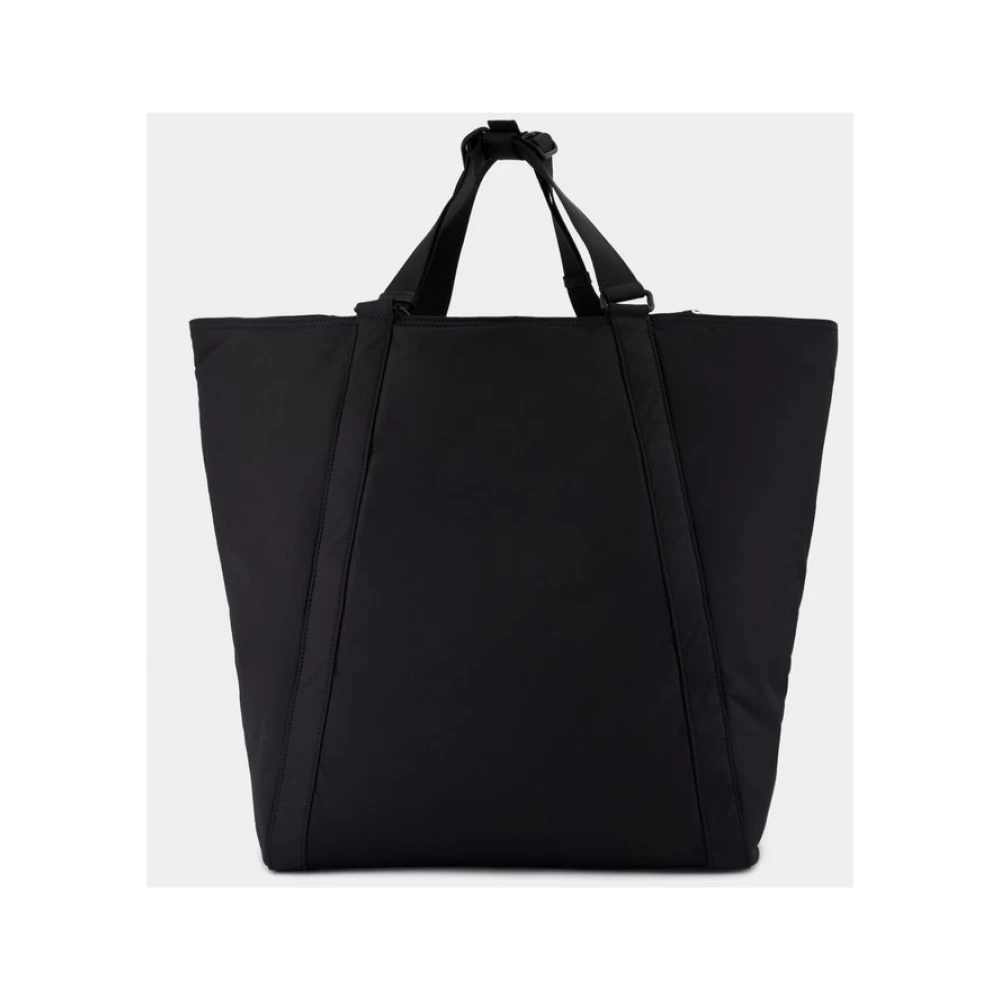Burberry Zwarte Nylon Shield Shopper Tas Black Unisex