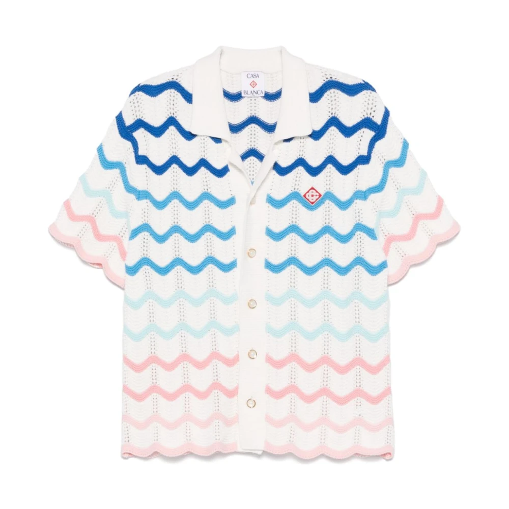 Casablanca MultiColour Shirt met Logo Patch Multicolor Heren