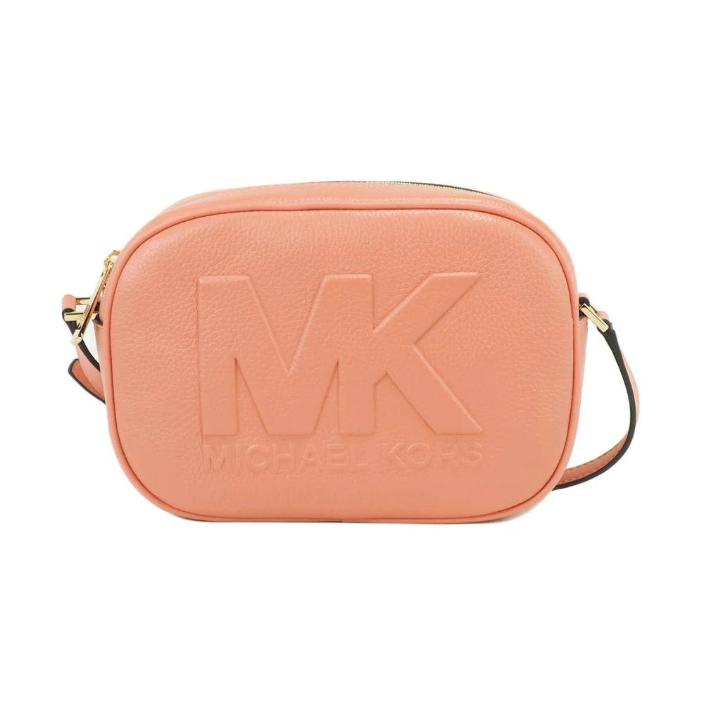 Michael Kors Jet Set Travel Medium Oval Camera Crossbody Bag Pink Dames