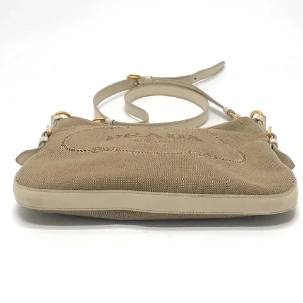 Prada Vintage Pre-owned Fabric prada-bags Beige Dames