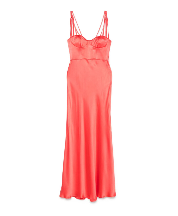 robe-rose-corail-a-encolure-coeur