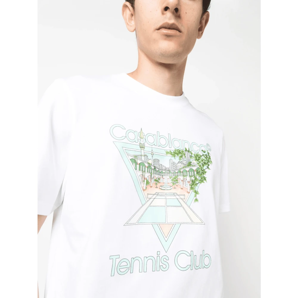 Casablanca Pastelle Tennis Club Icon T-shirt White Heren