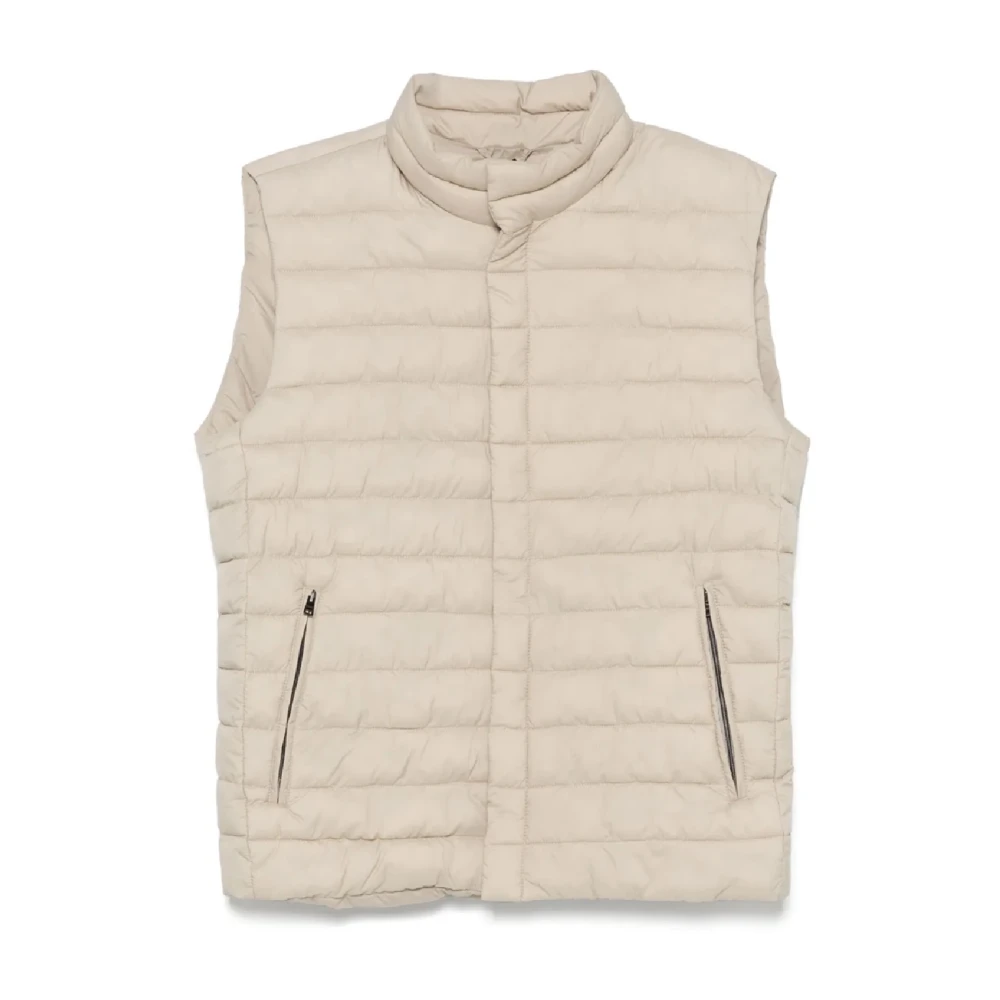 Herno Men's Beige Stylish Waistcoat Medium