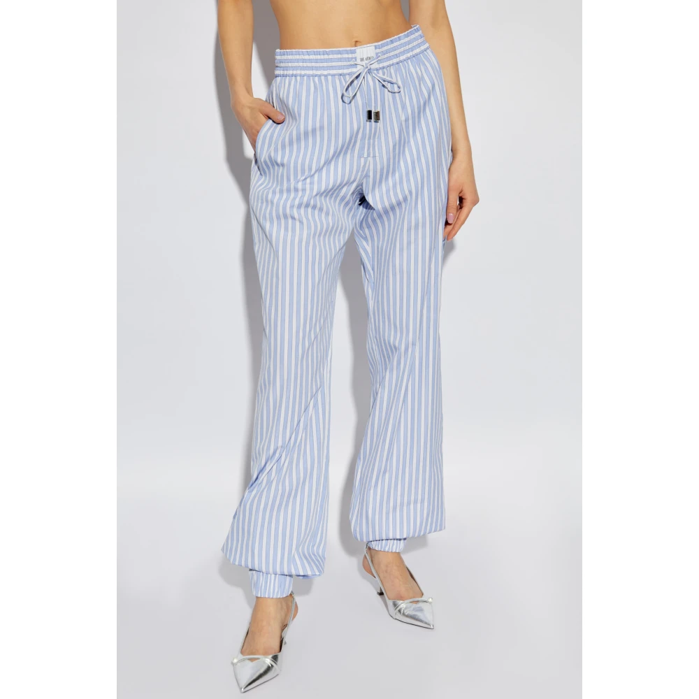The Attico Broek met gestreept patroon Blue Dames