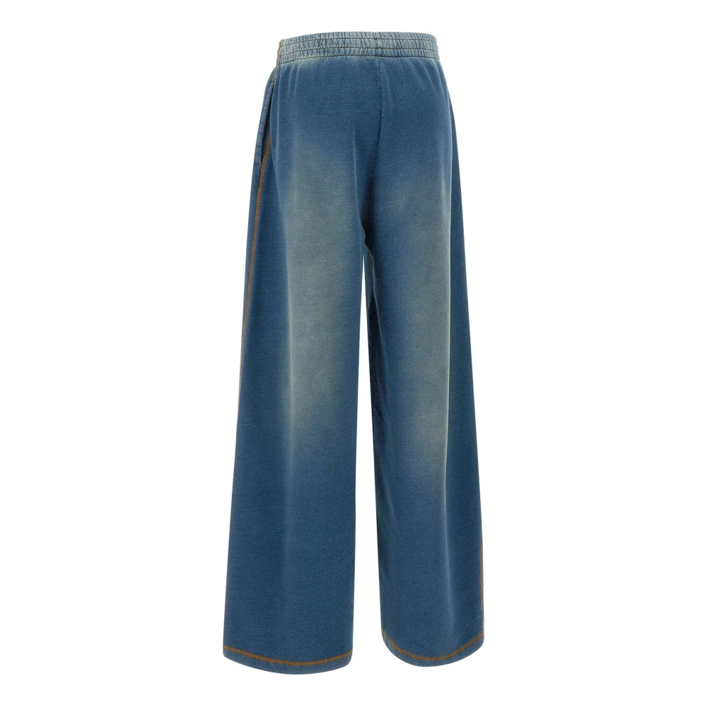 Diesel Katoenen Jogger met Stofeffect Blue Dames