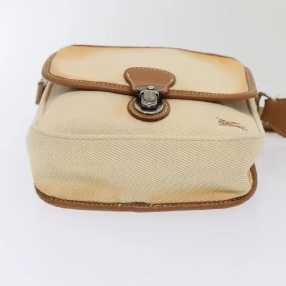 Burberry Vintage Pre-owned Canvas shoulder-bags Beige Dames