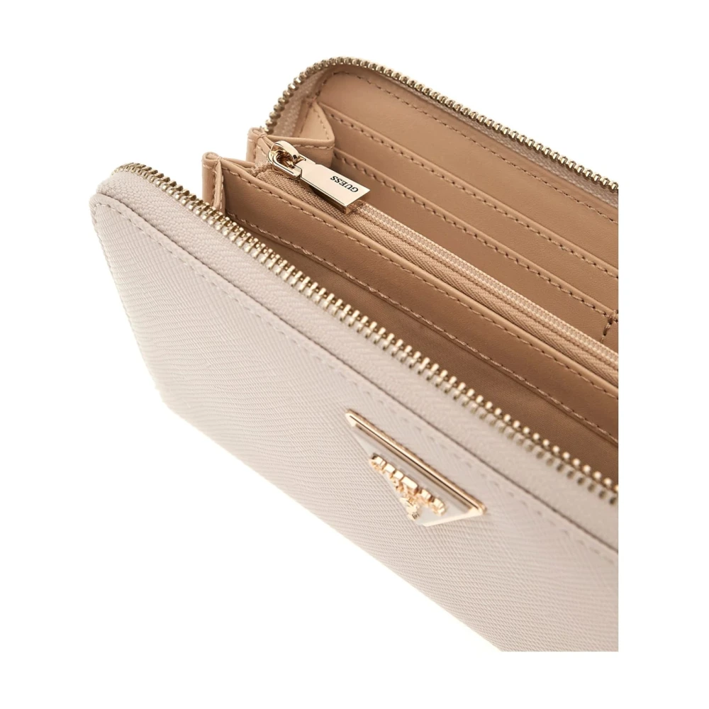 Guess Laurel Kaarthouder Portemonnee Beige Dames