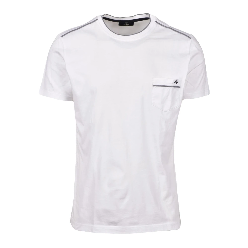 Fay Katoenen T-shirt White Heren