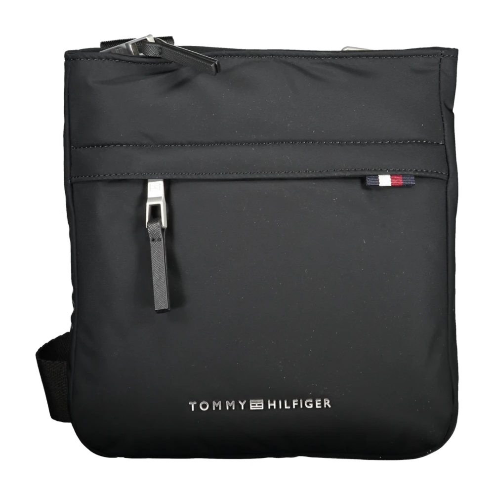 Tommy Hilfiger Men's Black Adjustable Shoulder Bag - Cross Body Messenger - One Size- Bags