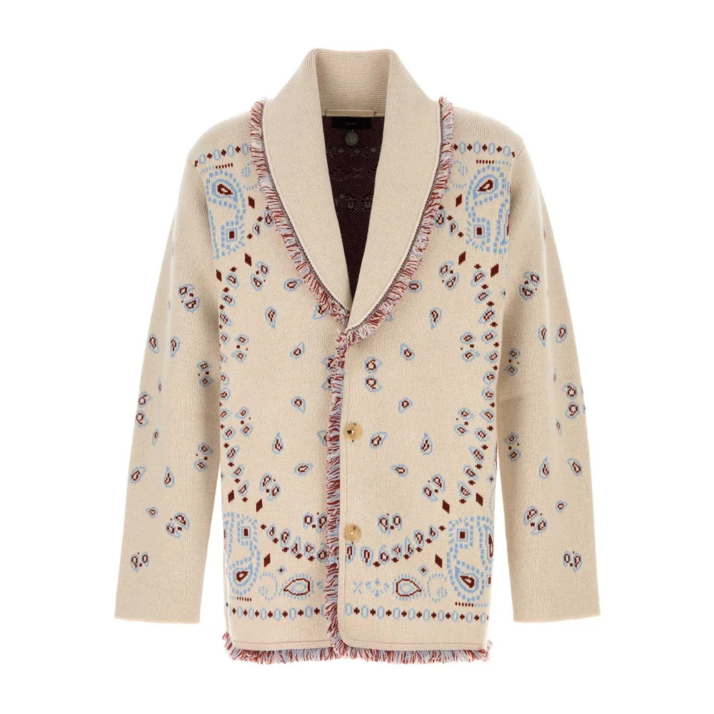 Alanui Gestoofde Kasjmieren Bandana Cardigan Multicolor Heren