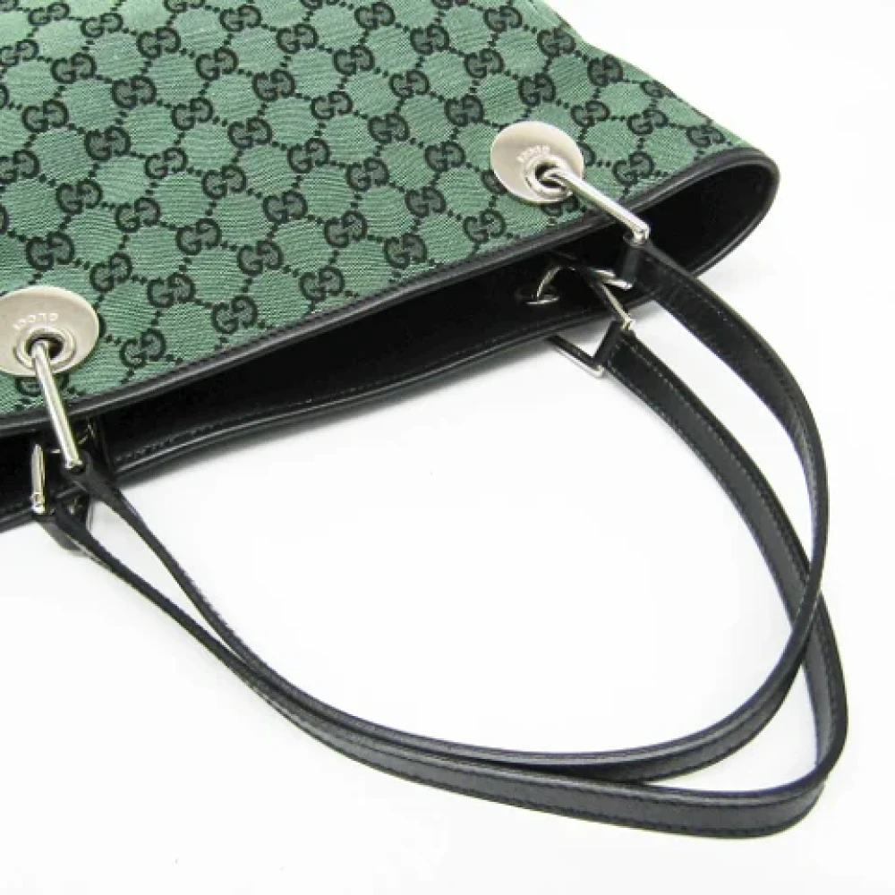 Gucci Vintage Pre-owned Canvas totes Green Dames