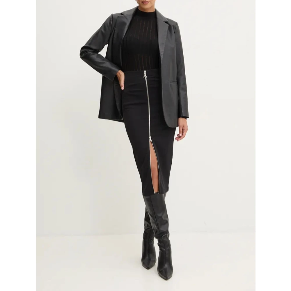 PATRIZIA PEPE Rok met volledige rits Art. 2G0993A025 Black Dames