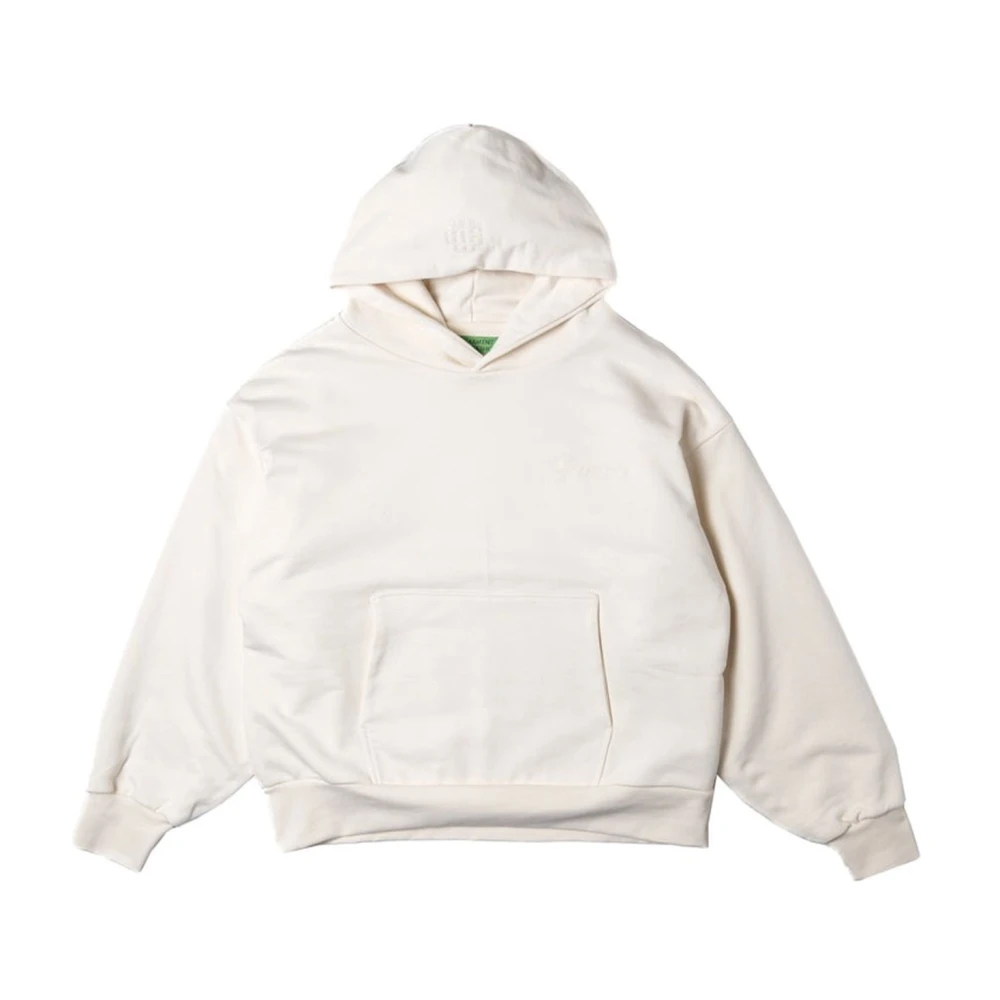 Garment Workshop Hoodie met dubbele laag en dubbel borduursel Beige Heren