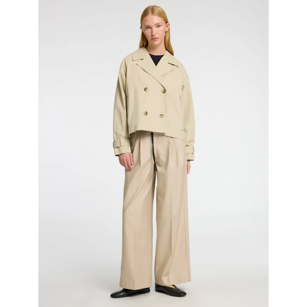 Selected Femme Island Fossil Short Trenchcoat Beige Dames