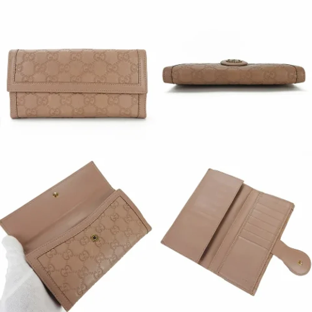 Gucci Vintage Pre-owned Leather wallets Pink Dames