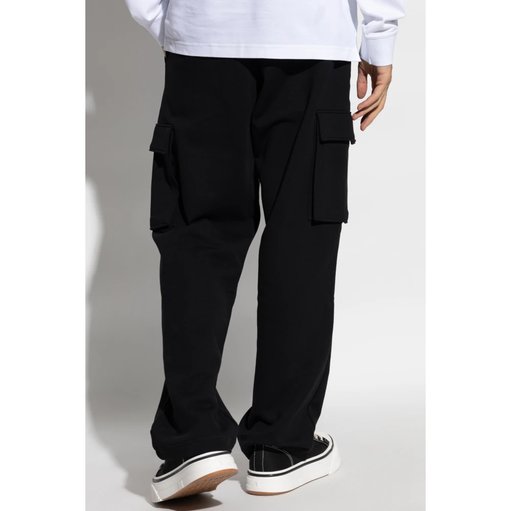 Moschino Sweatpants met patch Black Heren