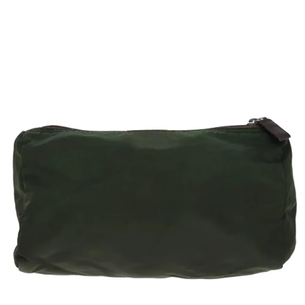 Prada Vintage Pre-owned Fabric clutches Green Dames