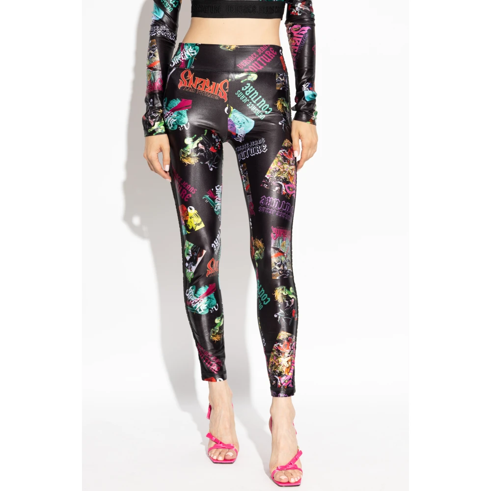 Versace Jeans Couture Gestreepte leggings Multicolor Dames