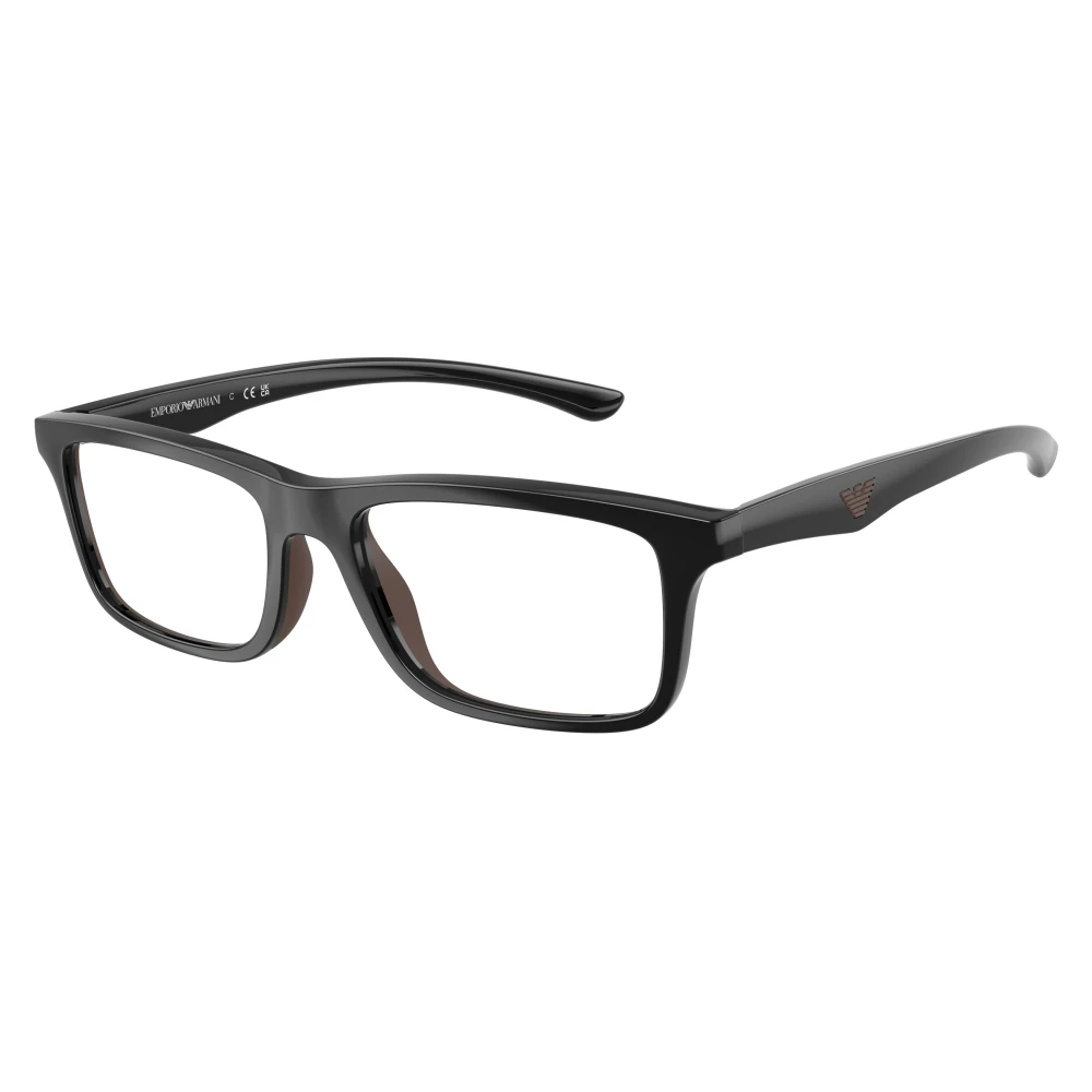 Emporio Armani Transparent Man Ea3285u 5017 Optical Frames Injected Black Squared Normal - Image 2