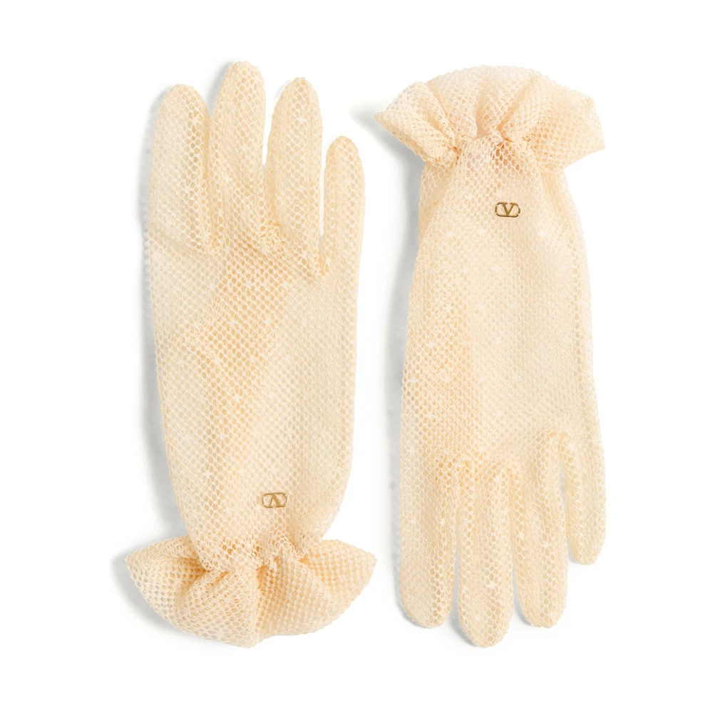 Valentino Garavani Stijlvolle Winterhandschoenen voor Vrouwen Beige Dames