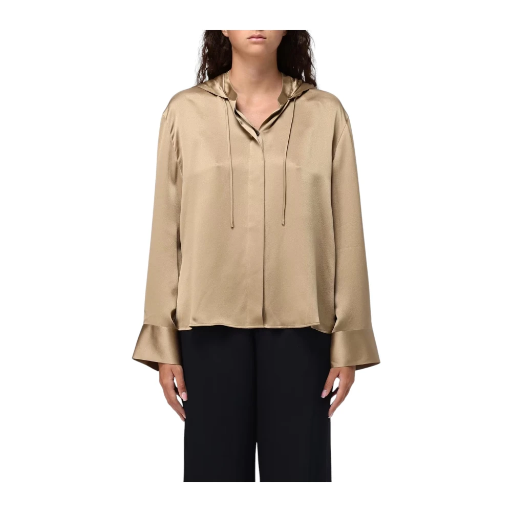 Vince Women's Brown Blusa - Blouses - L - Blouses & Shirts