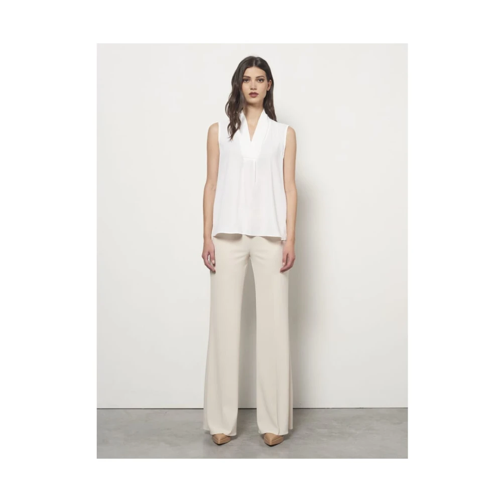 RINASCIMENTO V-hals Top Collectie Herfst Winter 2024 25 White Dames