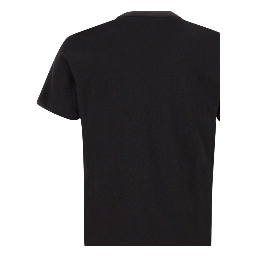 Emporio Armani EA7 Heren Zwart Katoenen T-Shirt met 3D Logo Black Heren