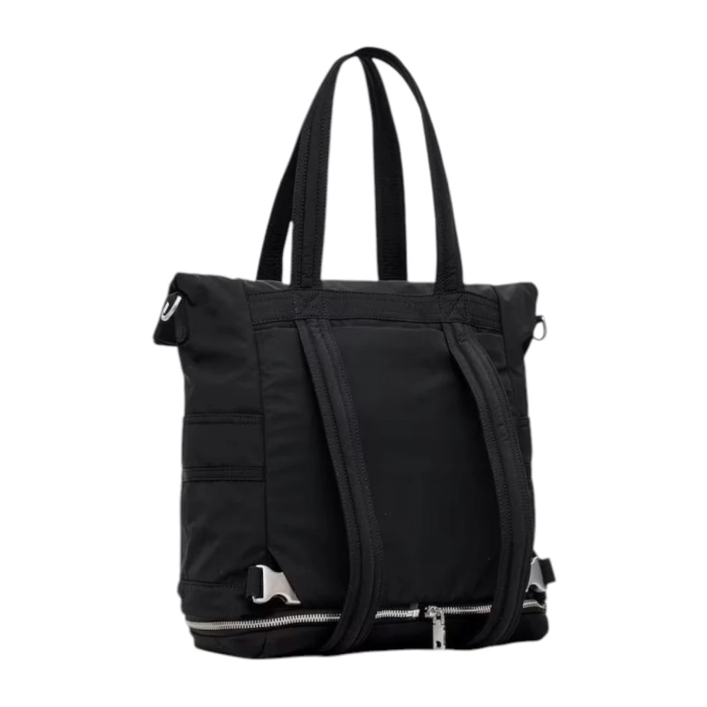 Desigual Zwarte Eenvoudige Tas met Rits en Binnenzak Black Dames