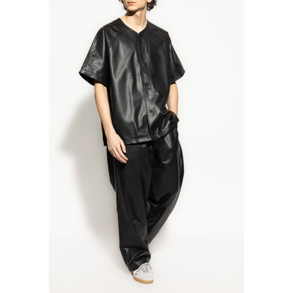 adidas Originals Shirt gemaakt van eco leer Black Heren