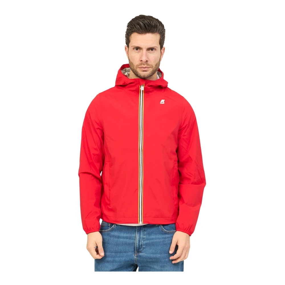 K-Way Mannelijk Rood Jack Slim Fit Nylon Jas