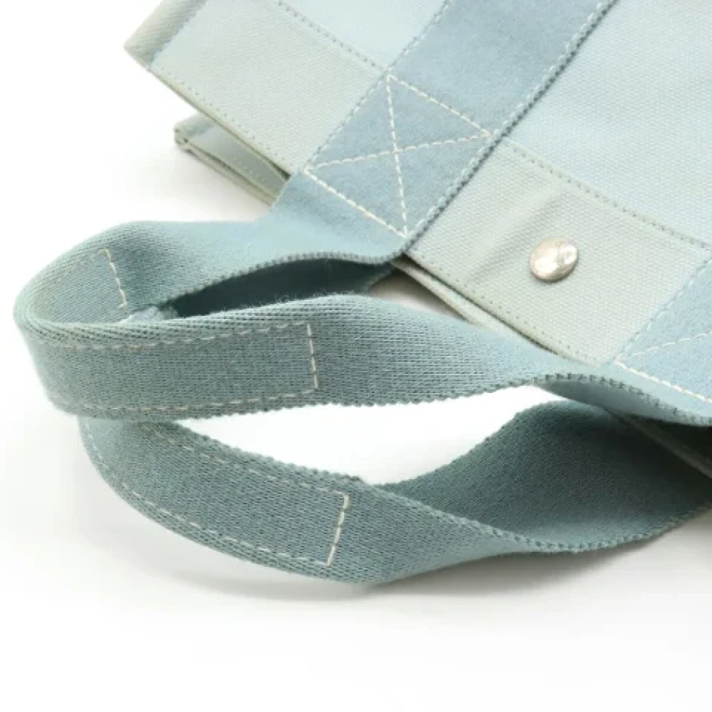 Hermès Vintage Pre-owned Canvas handbags Blue Dames