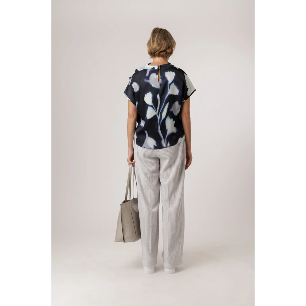 Caroline Biss Gedessineerde blouse met opstaande kraag Multicolor Dames
