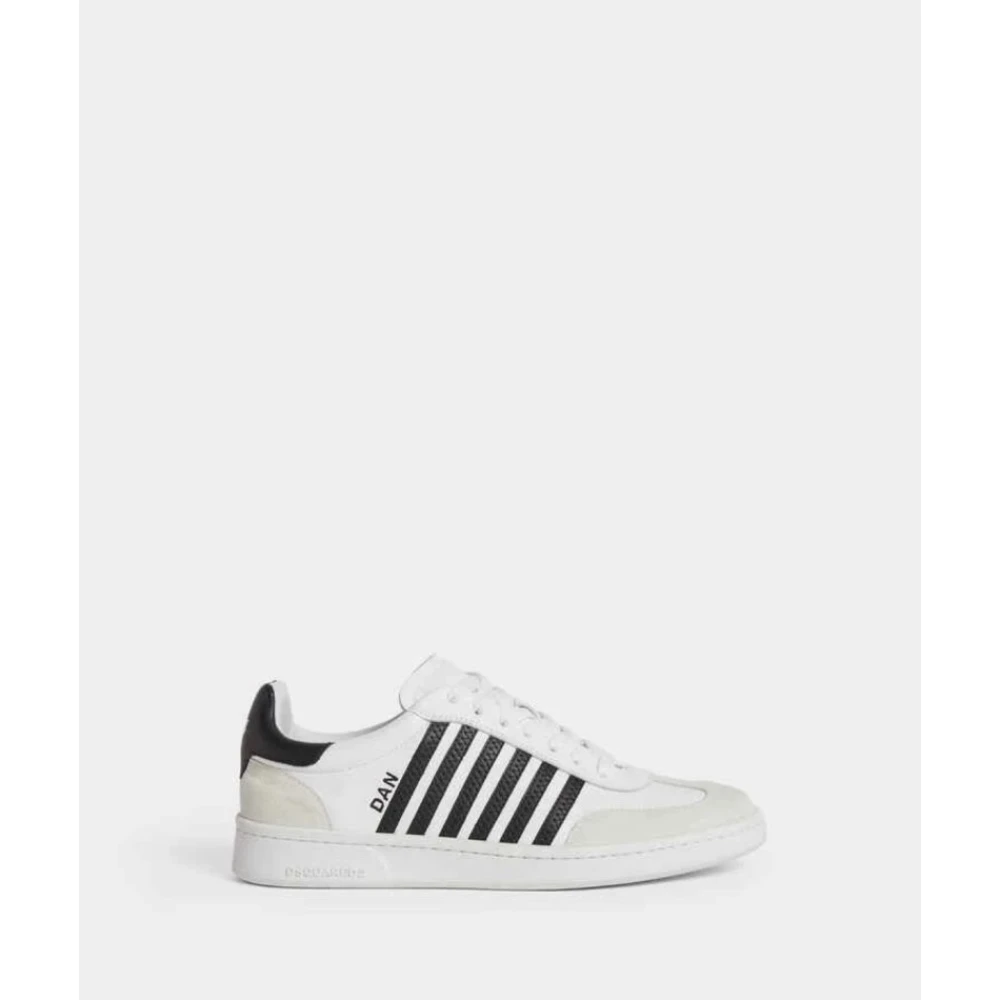Dsquared2 Sportieve Gestreepte Sneakers Heren Schoenen Wit