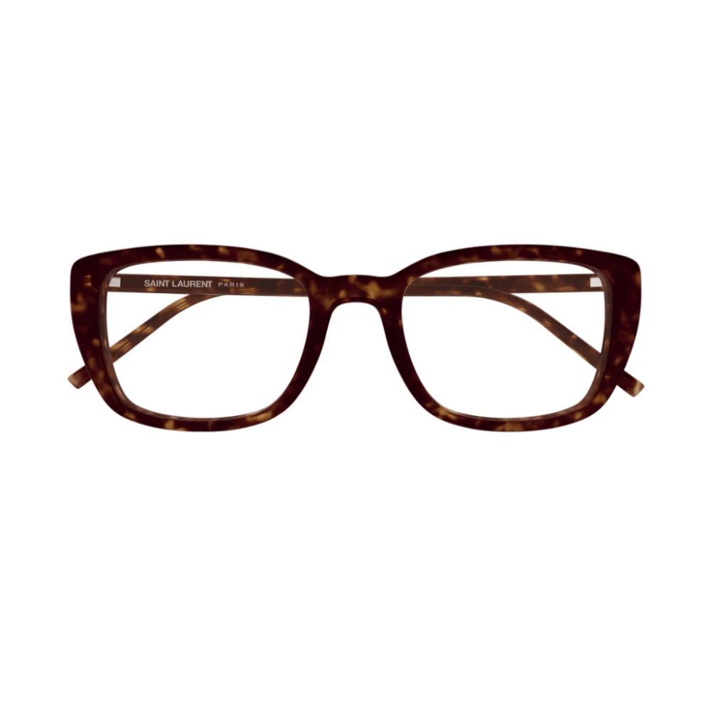 Saint Laurent Dunne rechthoekige brilmonturen van acetaat Brown Unisex