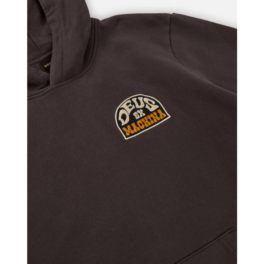Deus Ex Machina Bruine trui met print op de rug Brown Heren