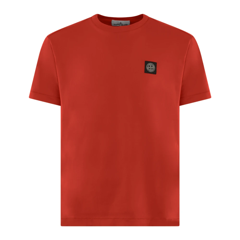 Stone Island Heren Logopatch T-Shirt Rood Red Heren