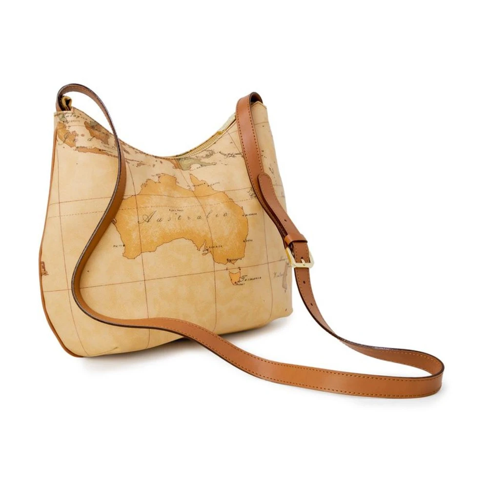 Alviero Martini 1a Classe Leren Accent Handtas Herfst Collectie Beige Dames