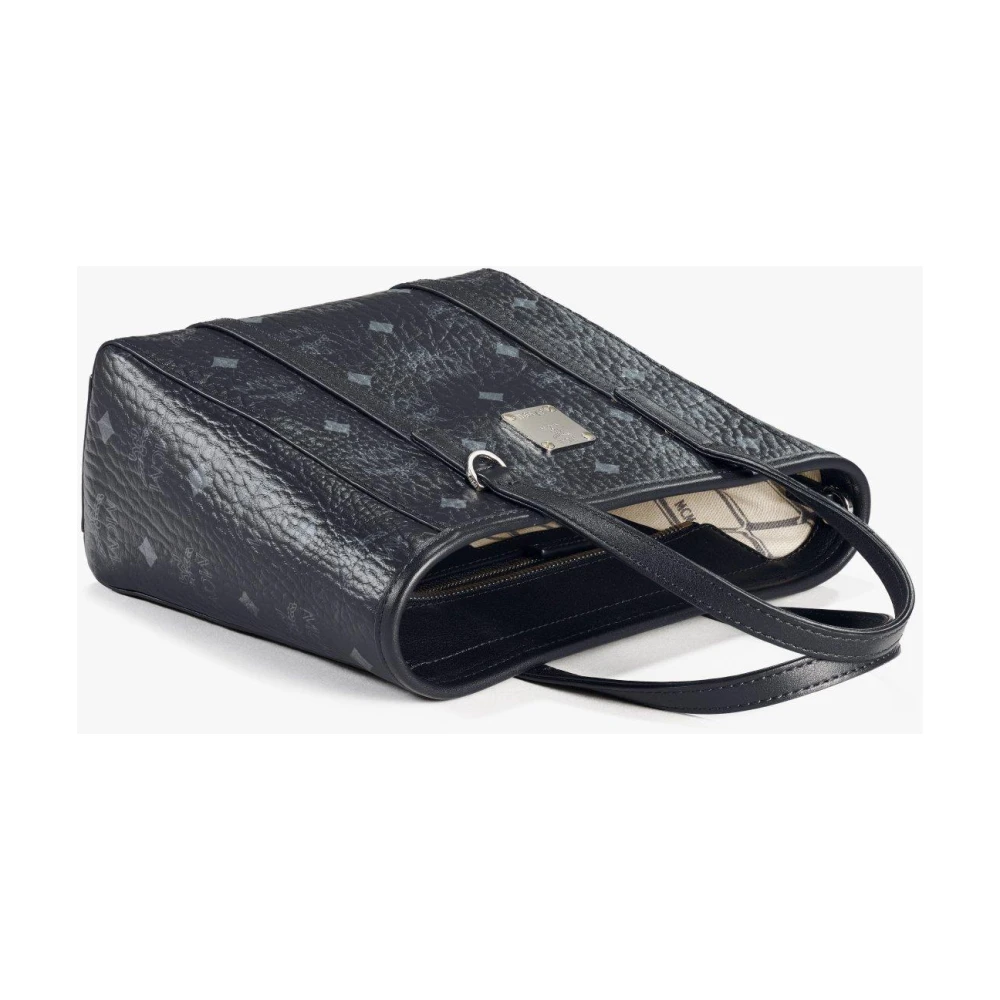 MCM Aren Shopper met rits in Visetos Beige Dames