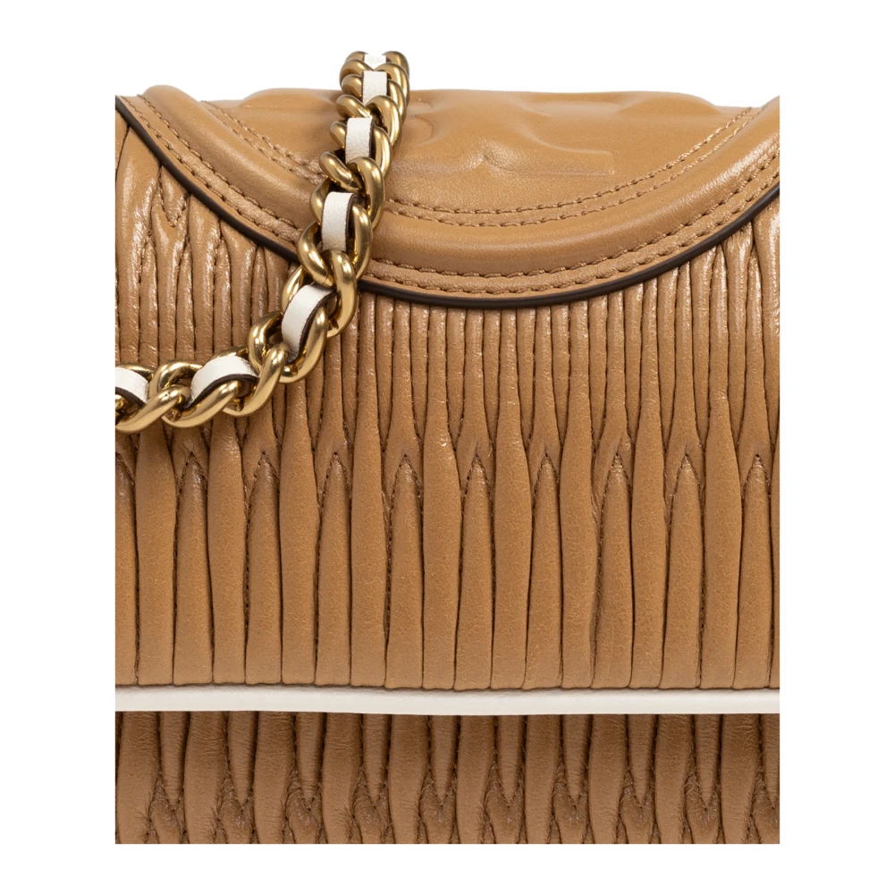 TORY BURCH Schoudertas 'Fleming Soft' Beige Dames